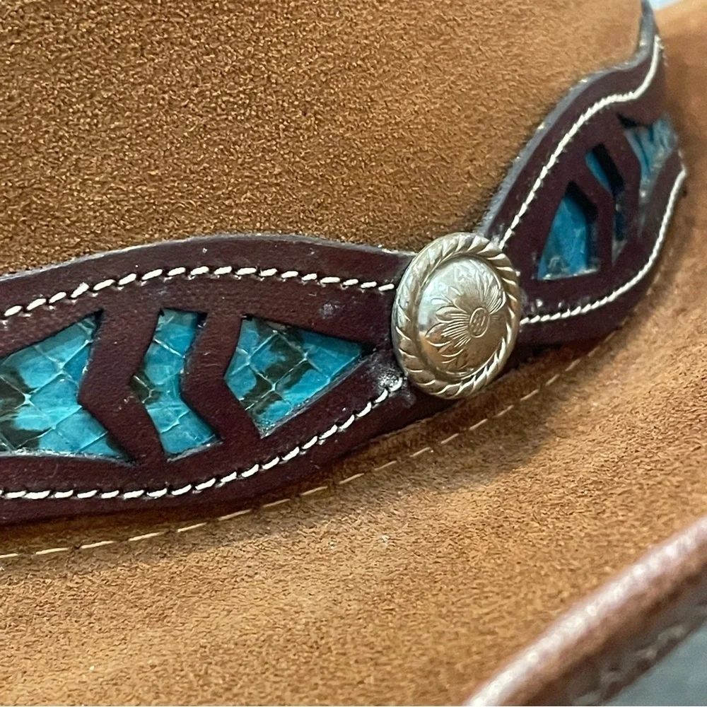 Winfield Cover Company  Western Hat. Size XXL. Turquoise color band. Pre-owned. - Picture 6 of 12